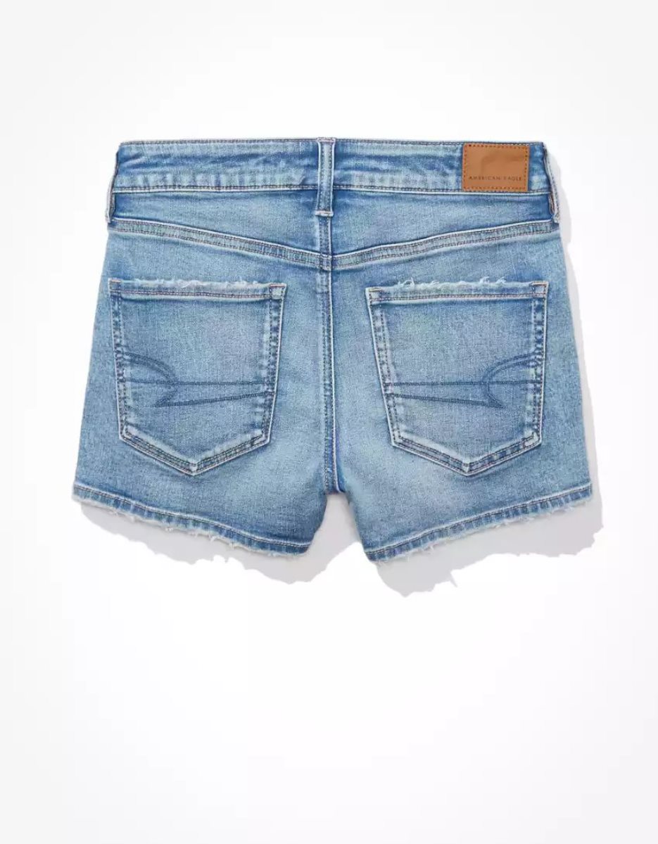 Shorts American Eagle AE Ne(x)t Level High-Waisted Denim Lavage Clair Femme | BSP-06390234